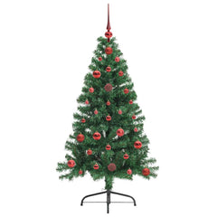 vidaXL Artificial Pre-lit Christmas Tree Green 120 cm PVC 4