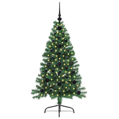 vidaXL Artificial Pre-lit Christmas Tree Green 120 cm PVC 3