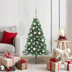 vidaXL Artificial Pre-lit Christmas Tree Green 120 cm PVC 1