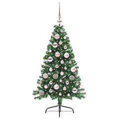 vidaXL Artificial Pre-lit Christmas Tree Green 120 cm PVC 3