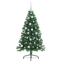 vidaXL Artificial Pre-lit Christmas Tree Green 120 cm PVC 4