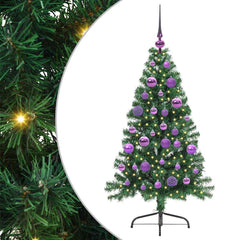 vidaXL Artificial Pre-lit Christmas Tree Green 120 cm PVC 2