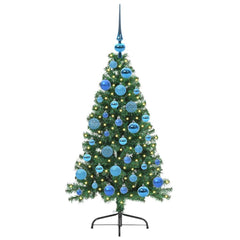 vidaXL Artificial Pre-lit Christmas Tree Green 120 cm PVC 3