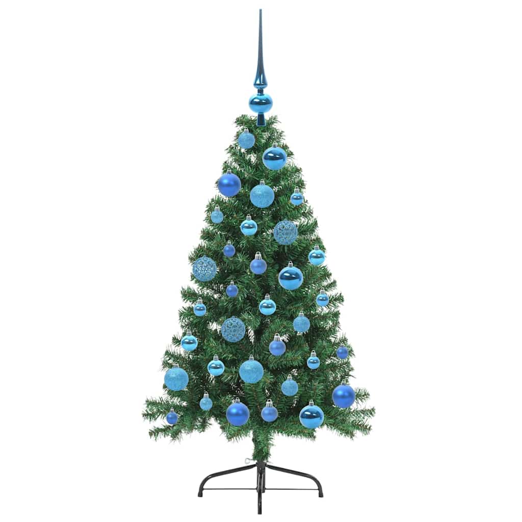 vidaXL Artificial Pre-lit Christmas Tree Green 120 cm PVC 4