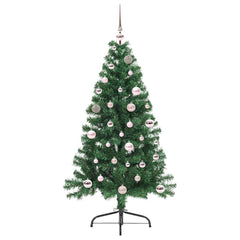 vidaXL Artificial Pre-lit Christmas Tree Green 150 cm PVC 3
