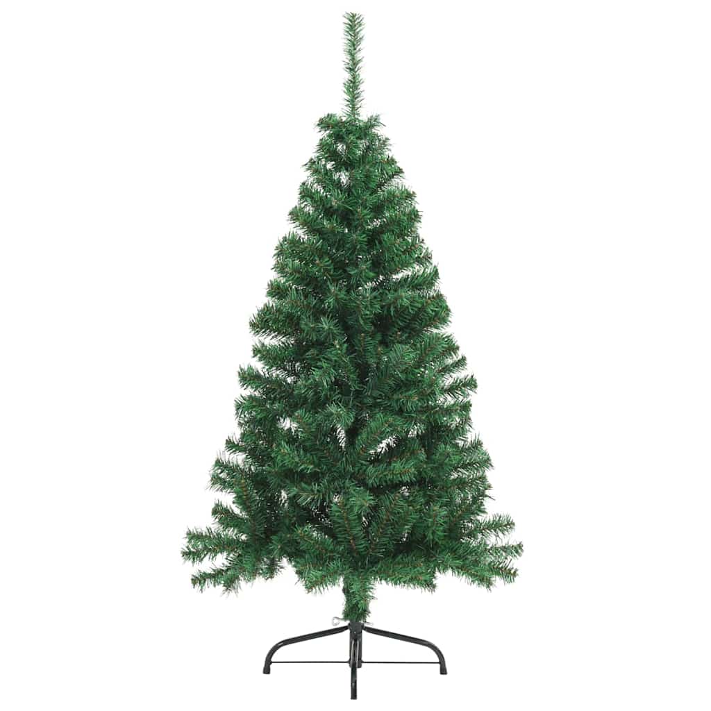 vidaXL Artificial Pre-lit Christmas Tree Green 150 cm PVC 4