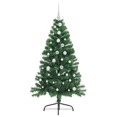 vidaXL Artificial Pre-lit Christmas Tree Green 150 cm PVC 4
