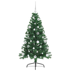 vidaXL Artificial Pre-lit Christmas Tree Green 150 cm PVC 4