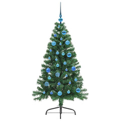 vidaXL Artificial Pre-lit Christmas Tree Green 150 cm PVC 4