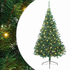 Artificial Pre-lit Christmas Tree PVC 240 cm Green without baubles