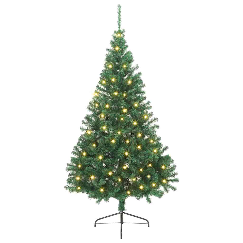 Artificial Pre-lit Christmas Tree PVC 240 cm Green without baubles