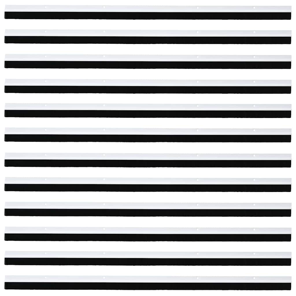vidaXL Screw-on Door Brush Seals 12 pcs White 100 cm Aluminium Alloy 5