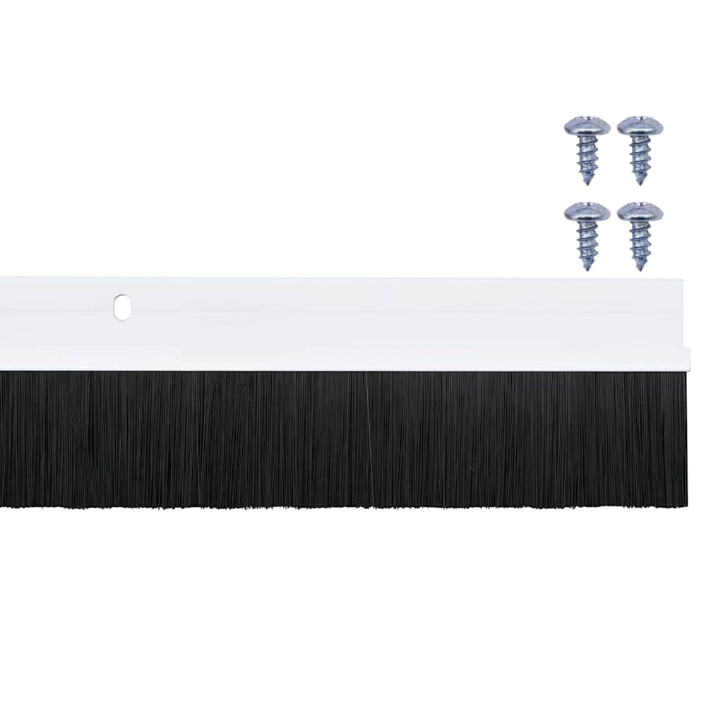 vidaXL Screw-on Door Brush Seals 12 pcs White 100 cm Aluminium Alloy 6