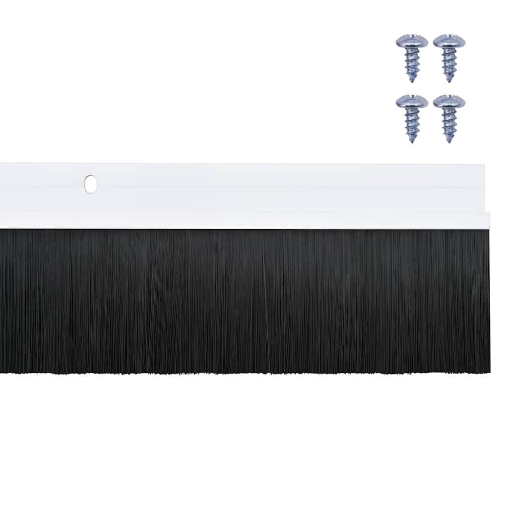 vidaXL Screw-on Door Brush Seals 12 pcs White 100 cm Aluminium Alloy 6