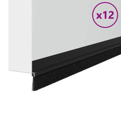 vidaXL Self-adhesive Door Brush Seals 12 pcs 100 cm Aluminium Alloy 3