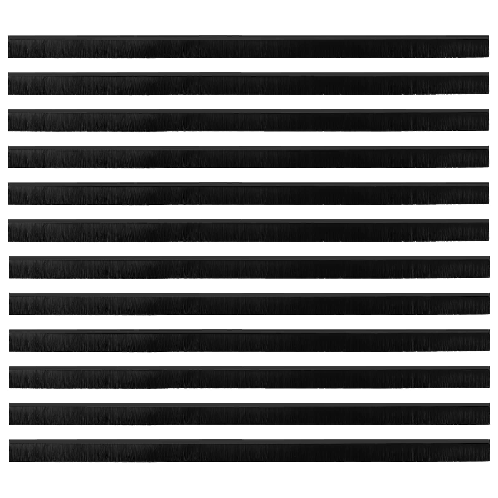 vidaXL Self-adhesive Door Brush Seals 12 pcs 100 cm Aluminium Alloy 2