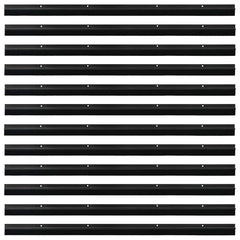 vidaXL Screw-on Door Brush Seals 12 pcs Black 100 cm Aluminium Alloy 5