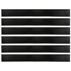 vidaXL Screw-on Door Brush Seals 6 pcs Black 100 cm Aluminium Alloy 6