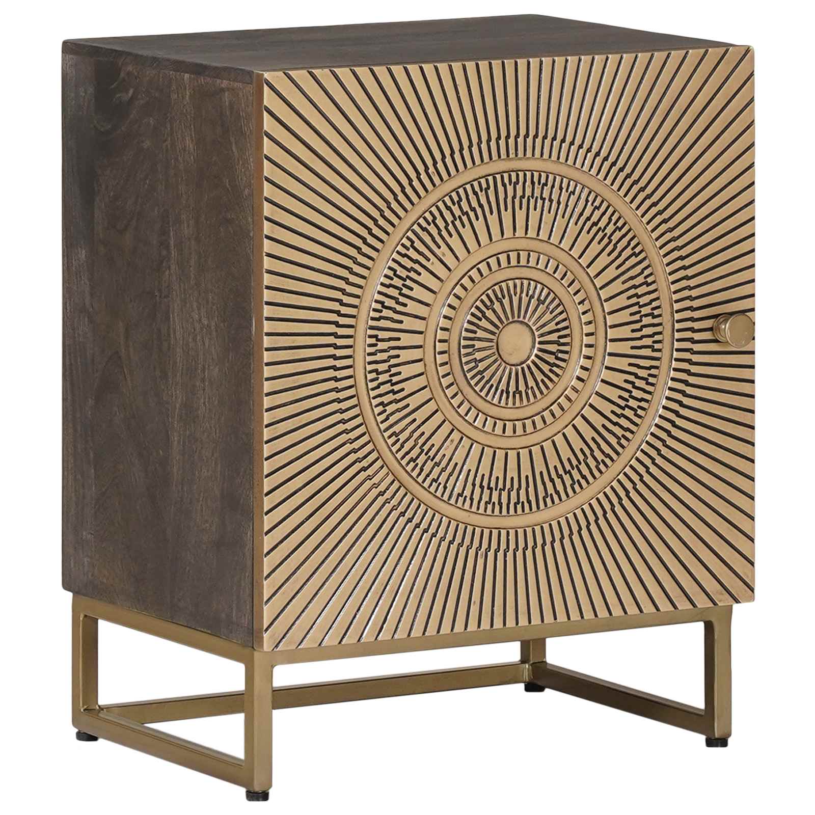 vidaXL Handmade Bedside Cabinet Coffee Brown 40 x 30 x 50 cm 1
