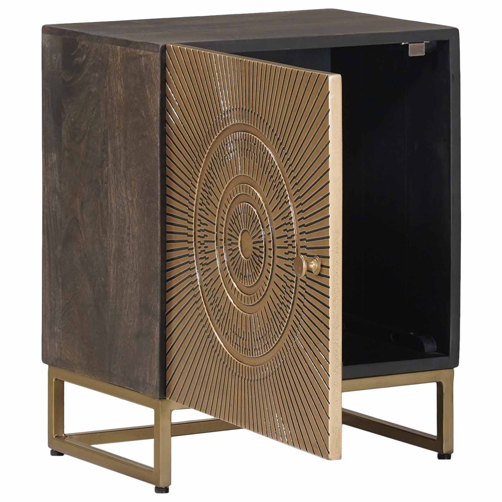 vidaXL Handmade Bedside Cabinet Coffee Brown 40 x 30 x 50 cm 2