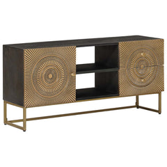 vidaXL TV Cabinet with Drawer with Shelf Brass 105 x 30 x 50 cm 1