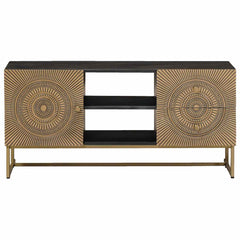 vidaXL TV Cabinet with Drawer with Shelf Brass 105 x 30 x 50 cm 3