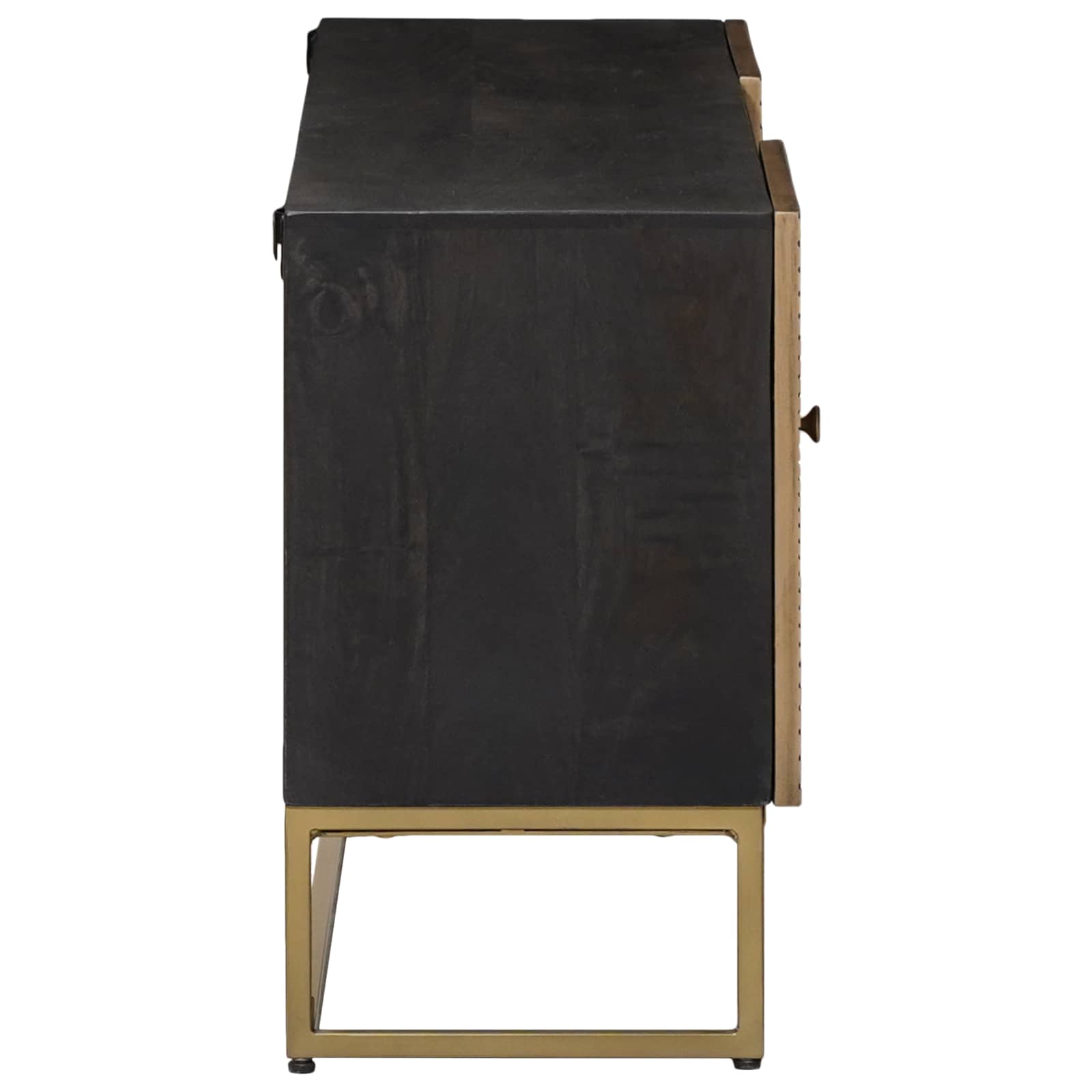 vidaXL TV Cabinet with Drawer with Shelf Brass 105 x 30 x 50 cm 4