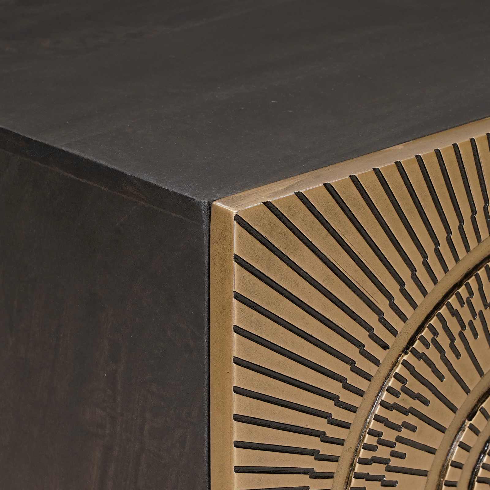 vidaXL TV Cabinet with Shelf with Storage Brass 105 x 30 x 35 cm 6