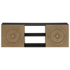 vidaXL TV Cabinet with Shelf with Storage Brass 105 x 30 x 35 cm 3