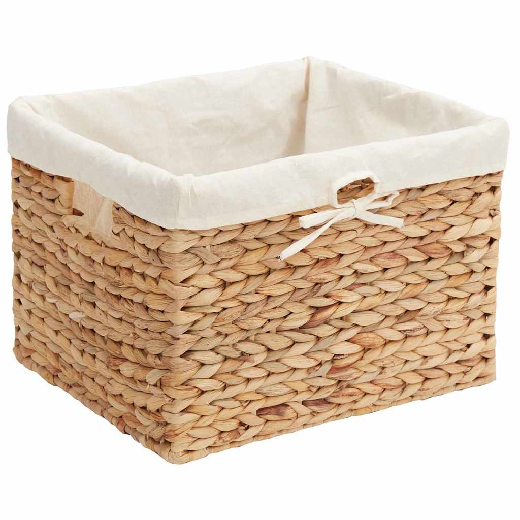vidaXL Storage Baskets 3 pcs Water Hyacinth 35 x 30 x 25 cm Natural 4