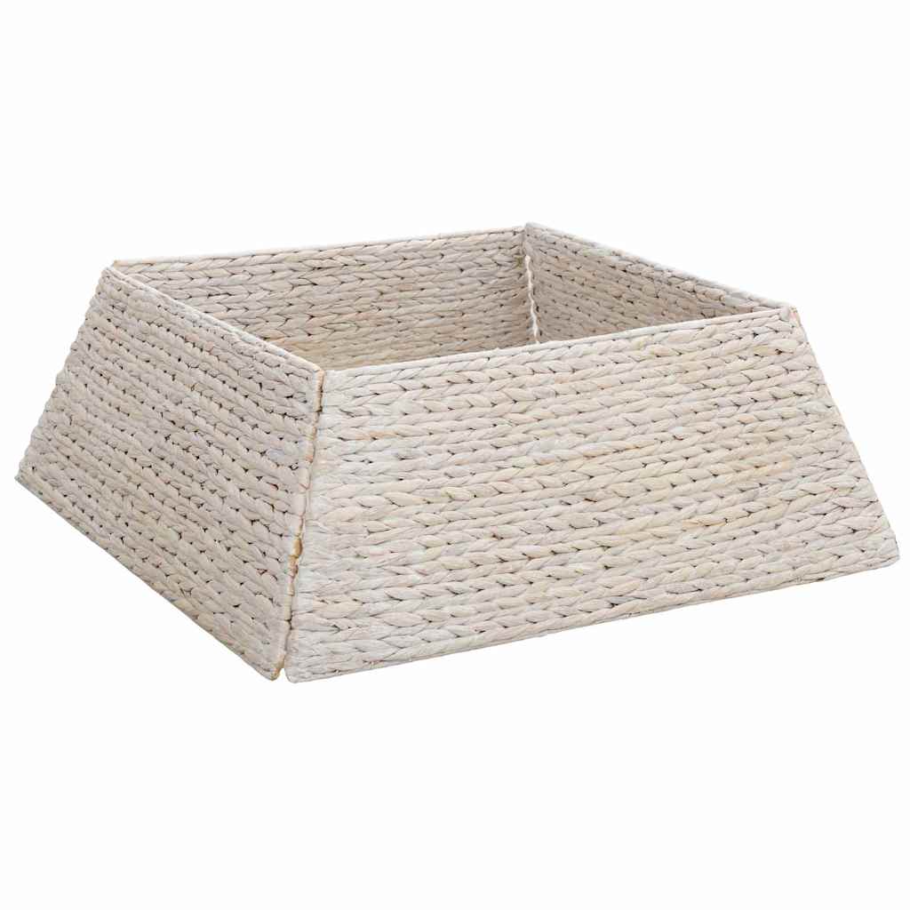 vidaXL Christmas Tree Collar Square White 70 x 70 x 28 cm 2