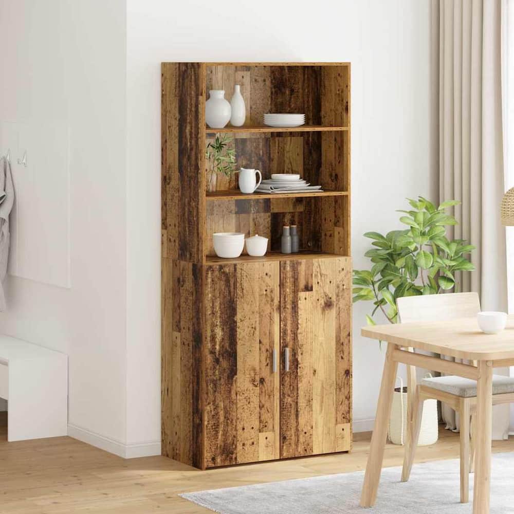 Highboard 80 x 42.5 x 185 cm Engineered Wood Old wood