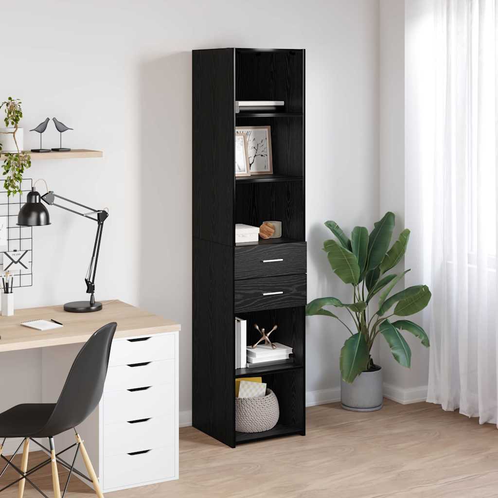 Highboard 40 x 42.5 x 185 cm Engineered Wood Black oak