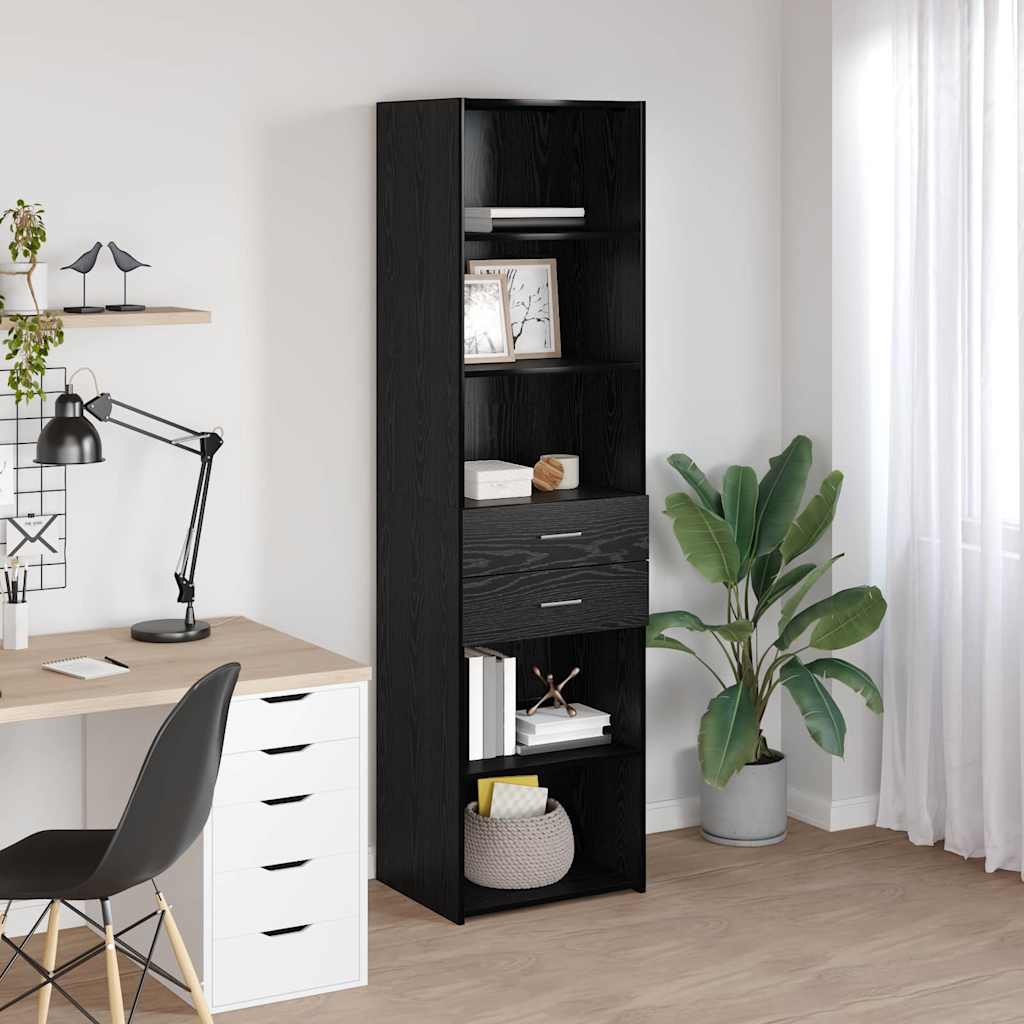 Highboard 50 x 42.5 x 185 cm Engineered Wood Black oak
