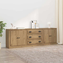Sideboards 3 pcs Engineered Wood Artisan oak