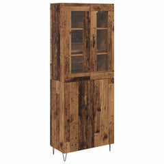 Highboard 69.5x34x180 cm Engineered Wood 2 Doors Old wood