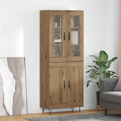 Highboard 69.5x34x180 cm Engineered Wood 2 Wood Doors Artisan oak