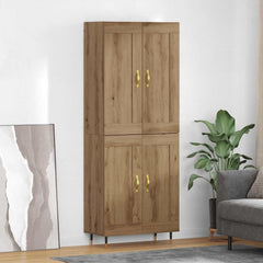 Highboard 69.5x34x180 cm Engineered Wood 2 Wood Doors Artisan oak