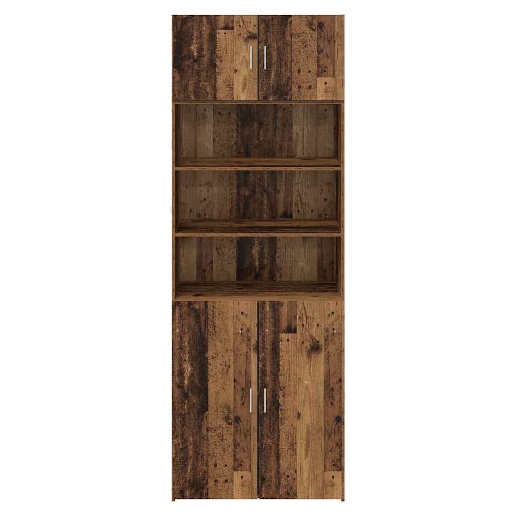 Storage Cabinet 80 x 42.5 x 225 cm Engineered Wood Old wood