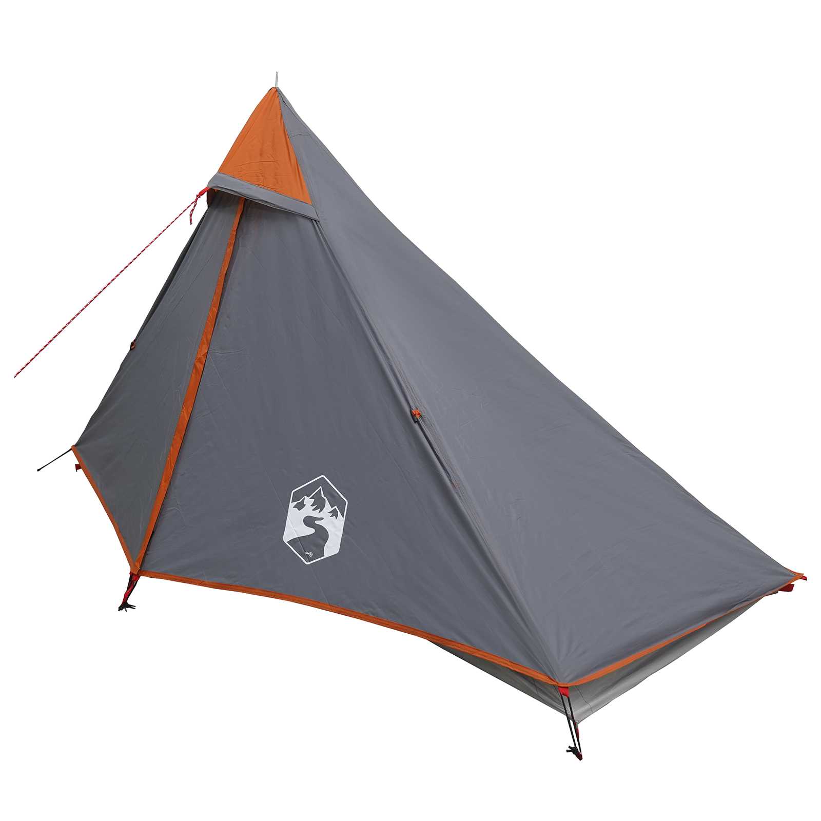 vidaXL Backpacking Tent 222 x 85 x 125 cm Grey and Orange 3
