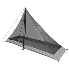 vidaXL Backpacking Tent 222 x 85 x 125 cm Grey and Orange 4