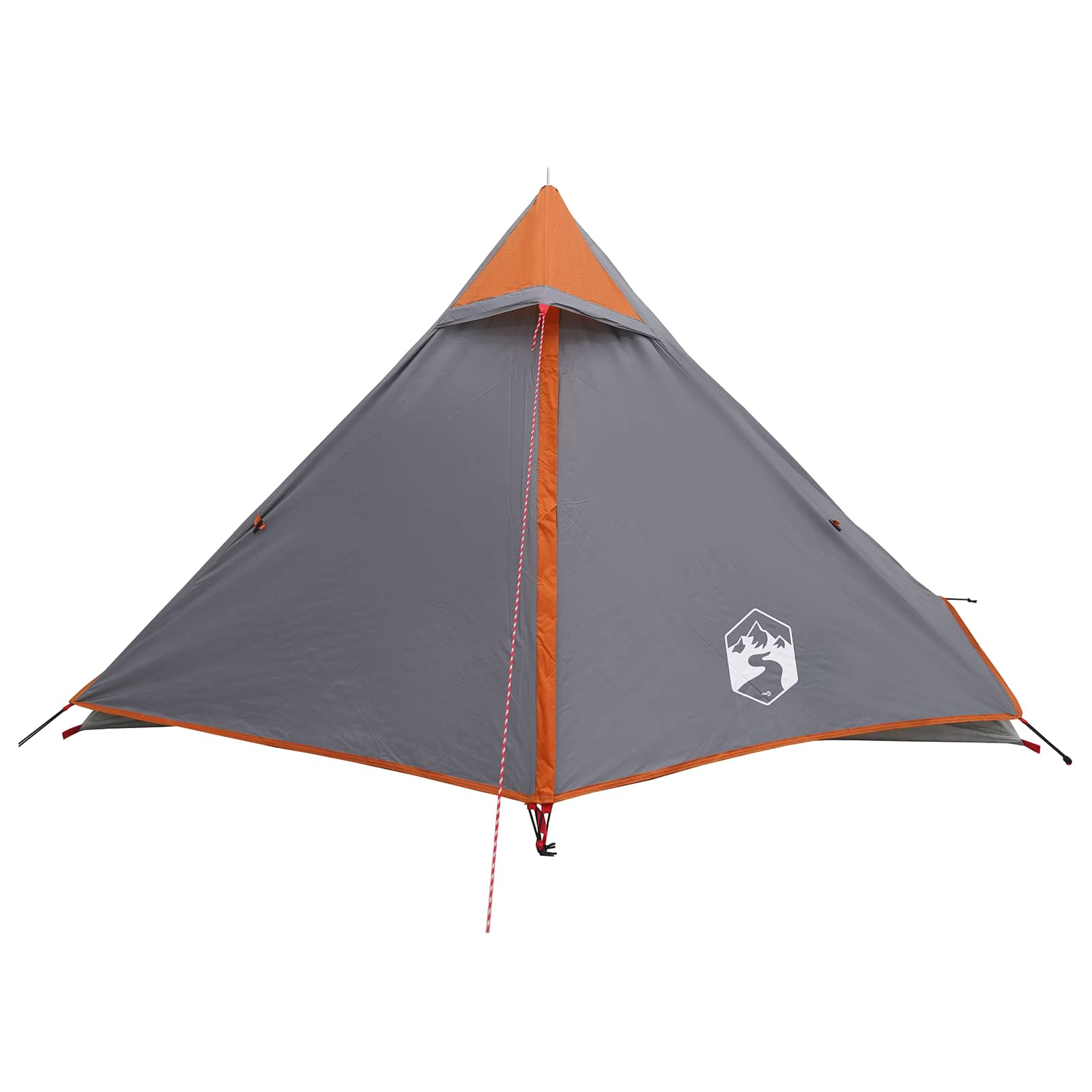 vidaXL Backpacking Tent 222 x 85 x 125 cm Grey and Orange 6