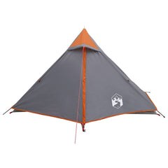 vidaXL Backpacking Tent 222 x 85 x 125 cm Grey and Orange 6