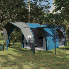 Tunnel Tent 185T Polyester with PU Coating Blue 6-Person