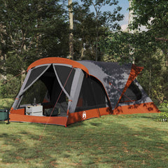 Family Tent 14-Person 185T Polyester with PU Coating Grey and orange