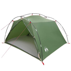 vidaXL Tunnel Tent 4-Person Green 185T Polyester with PU Coating 2