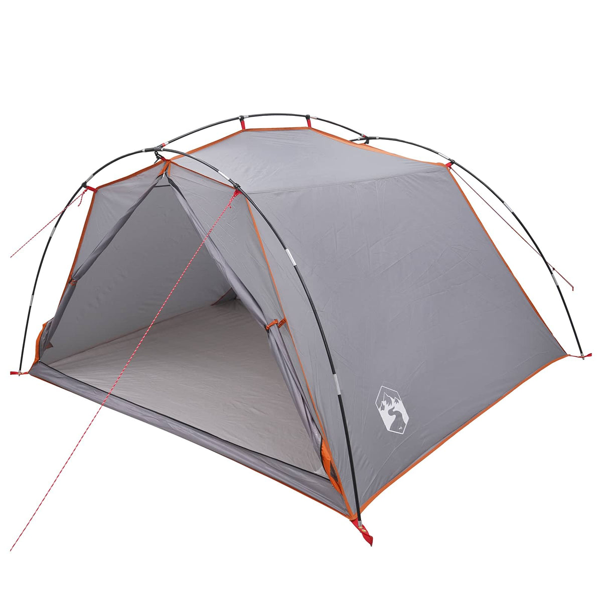 Tunnel Tent 185T Polyester with PU Coating Grey and orange