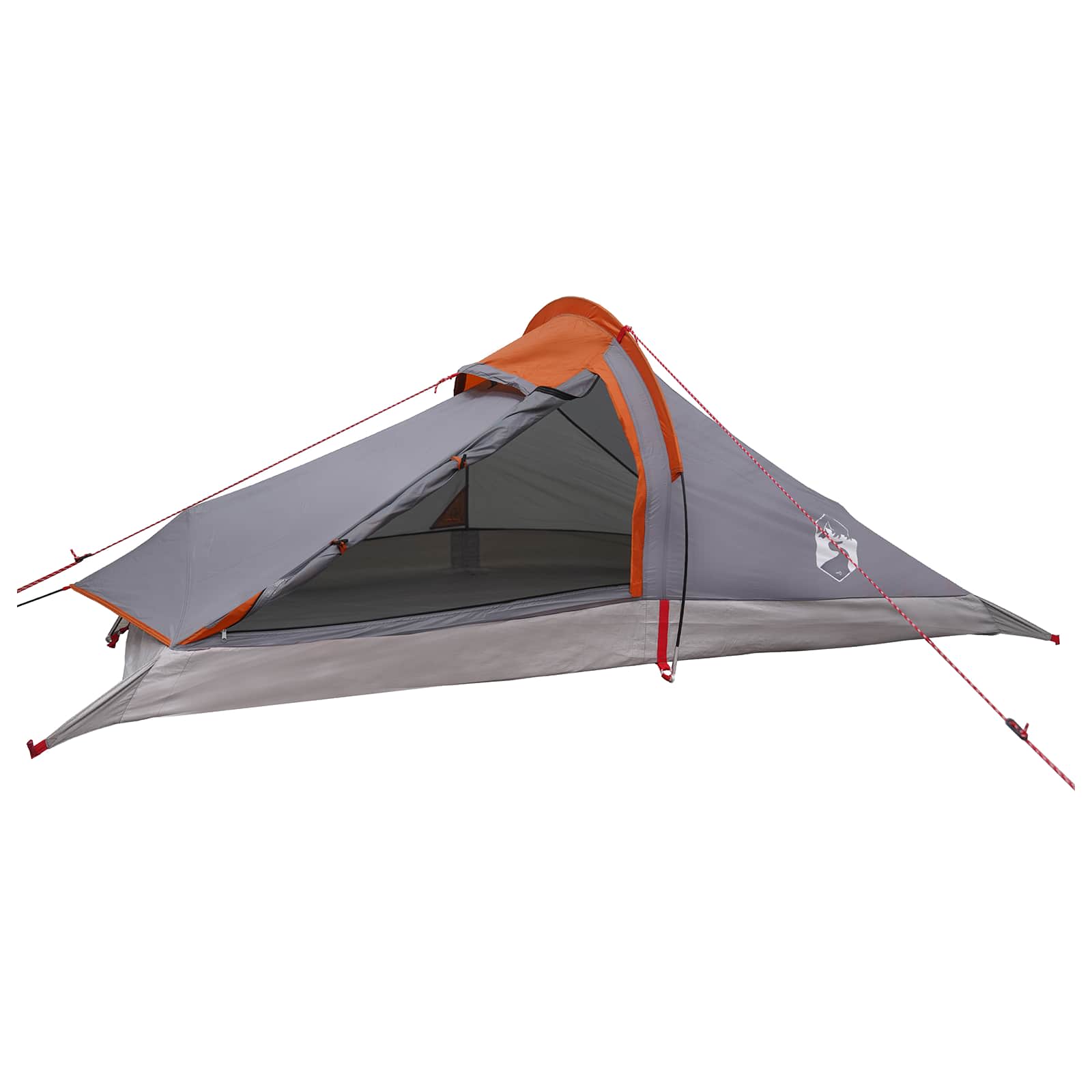 vidaXL Backpacking Tent 2-Person Grey and Orange 2