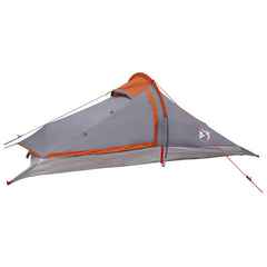 vidaXL Backpacking Tent 2-Person Grey and Orange 3