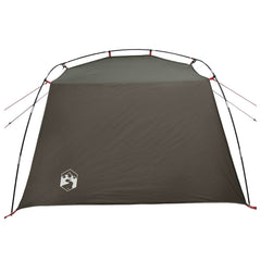 vidaXL Tunnel Tent 4-Person Brown and Grey 6